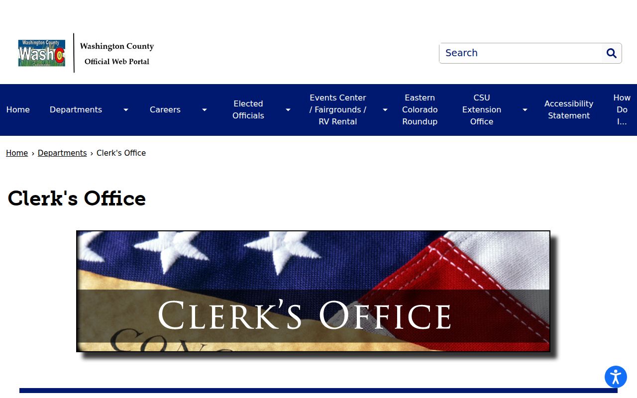 Washington County Clerk of Court records and Clerk and Recorder source page
