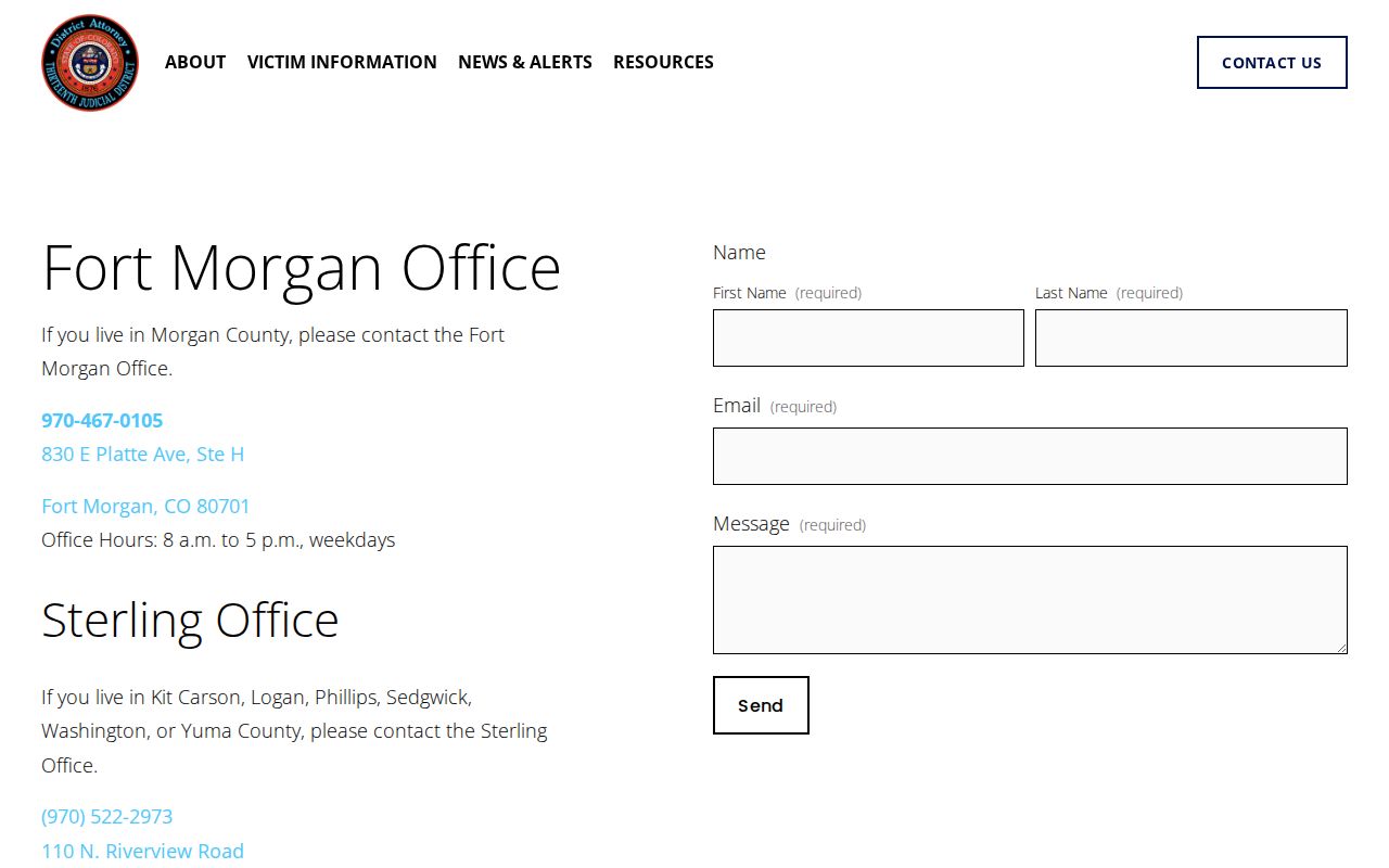 Washington County criminal court records 13th District Attorney contact