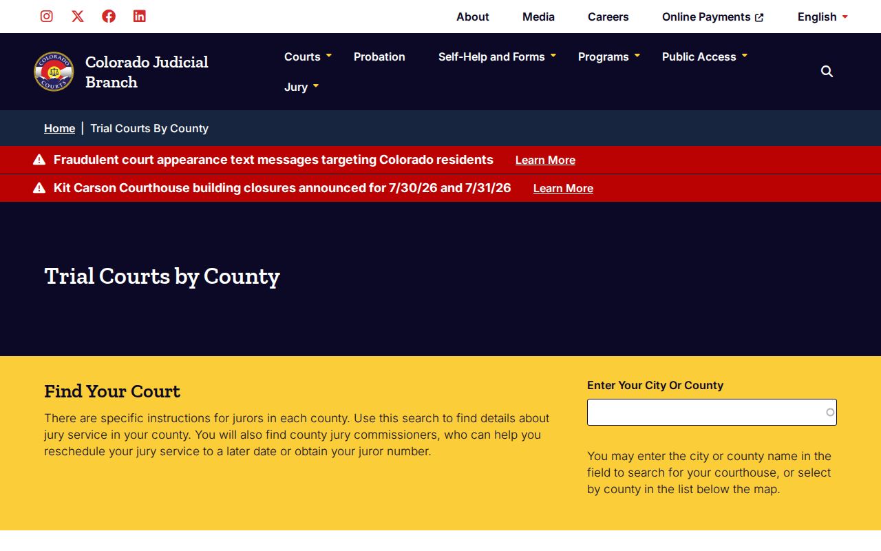 Washington County court records Colorado trial courts overview
