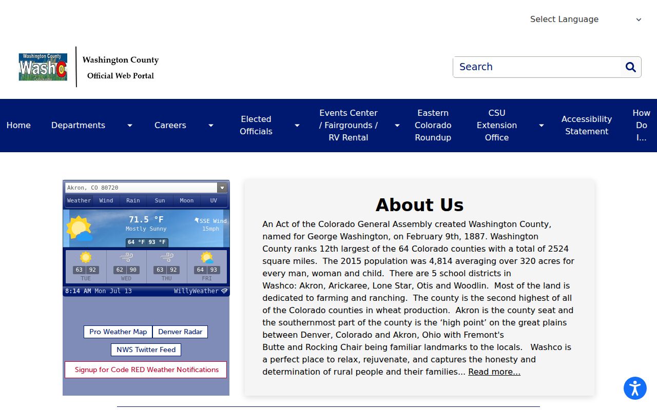 Washington County court records county homepage
